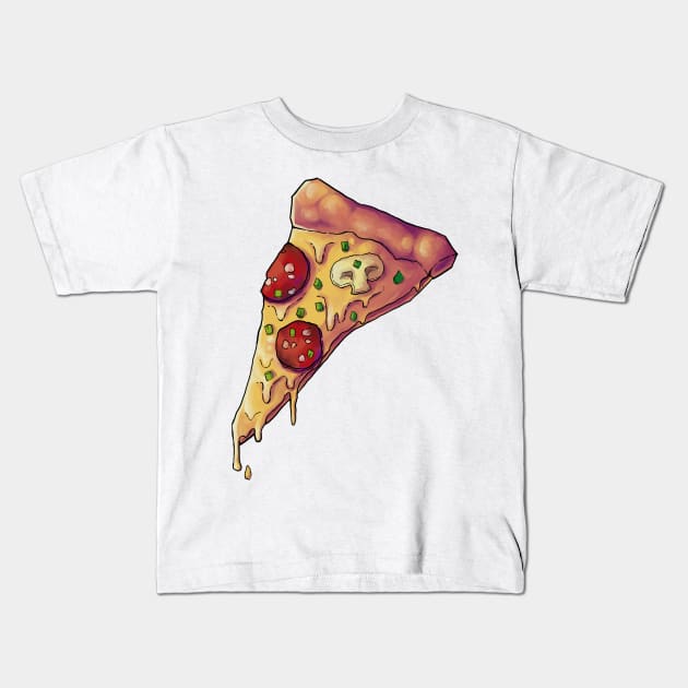 Pizza Kids T-Shirt by Dugina